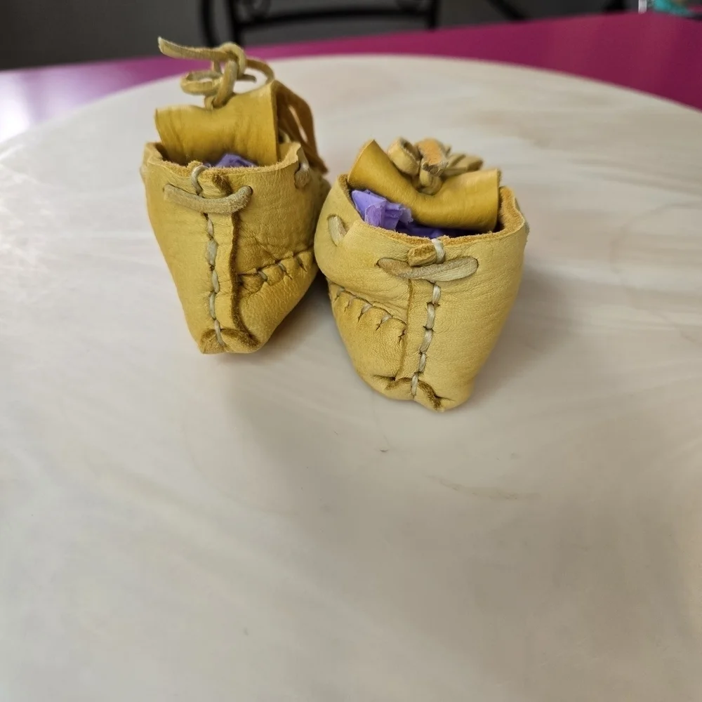 Charming Tan Kids Moccasins with Fringe